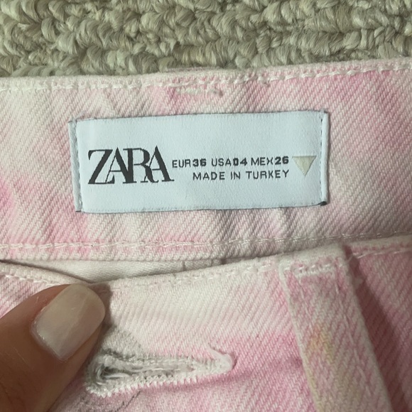 ZARA Tie Dye Wide Leg Jeans - Picture 3 of 4